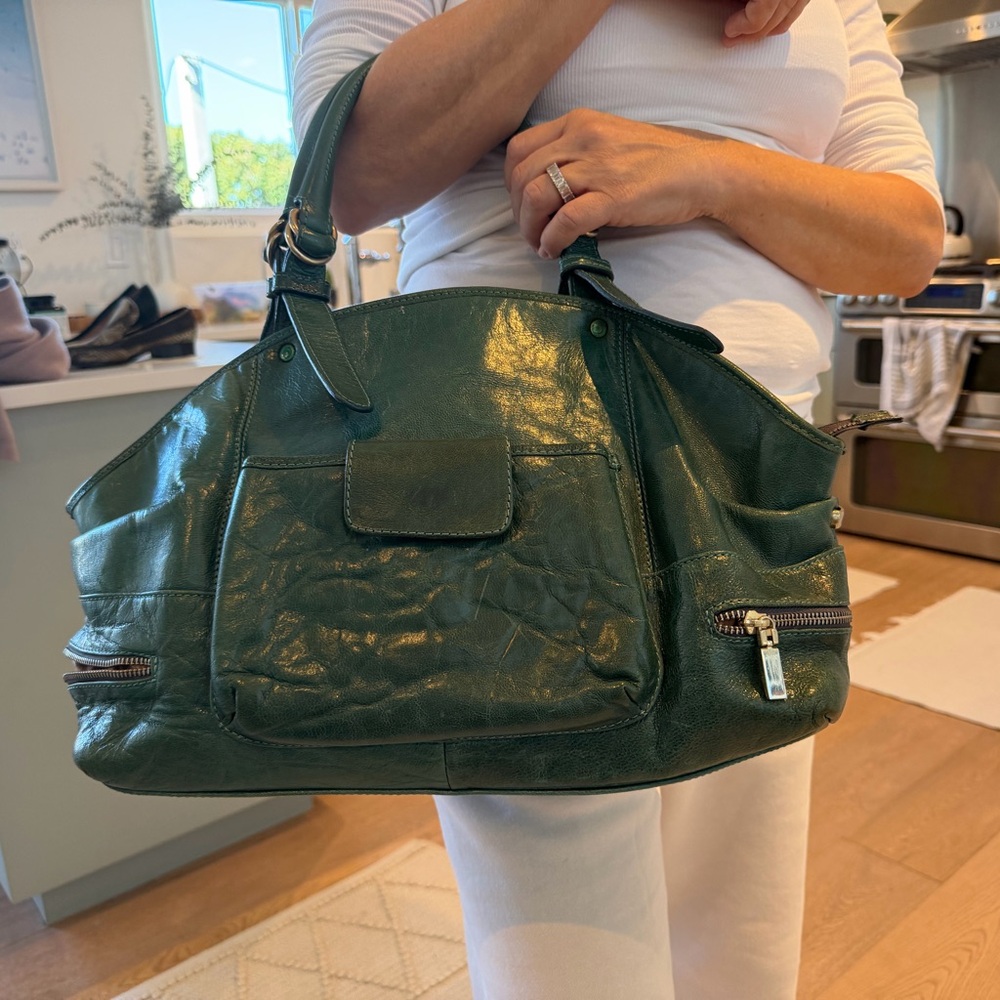 Free People Leather Teal Shoulder Bag Day to Evening 🌈 - Picture 2 of 14